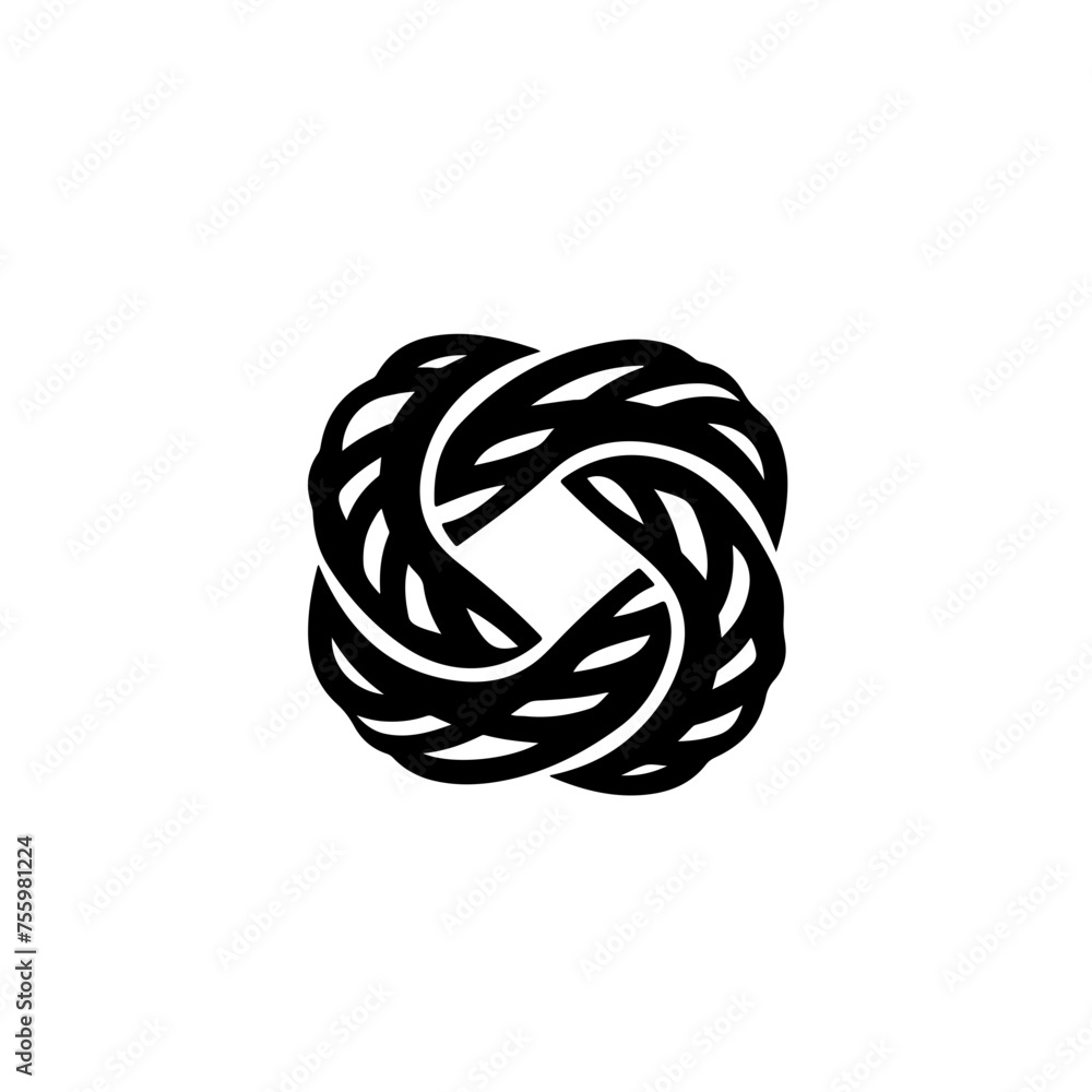 Interlocking square spirals