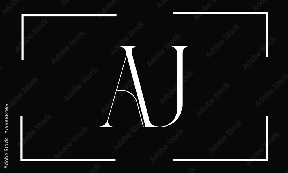 AU, UA, A, U, Abstract Letters Logo Monogram AU, UA, A, U, Abstract Letters Logo Monogram