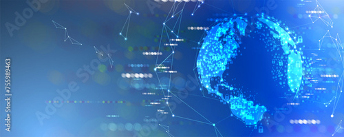 Cyber security and information or network protection. Future cyber technology web services for business and internet project