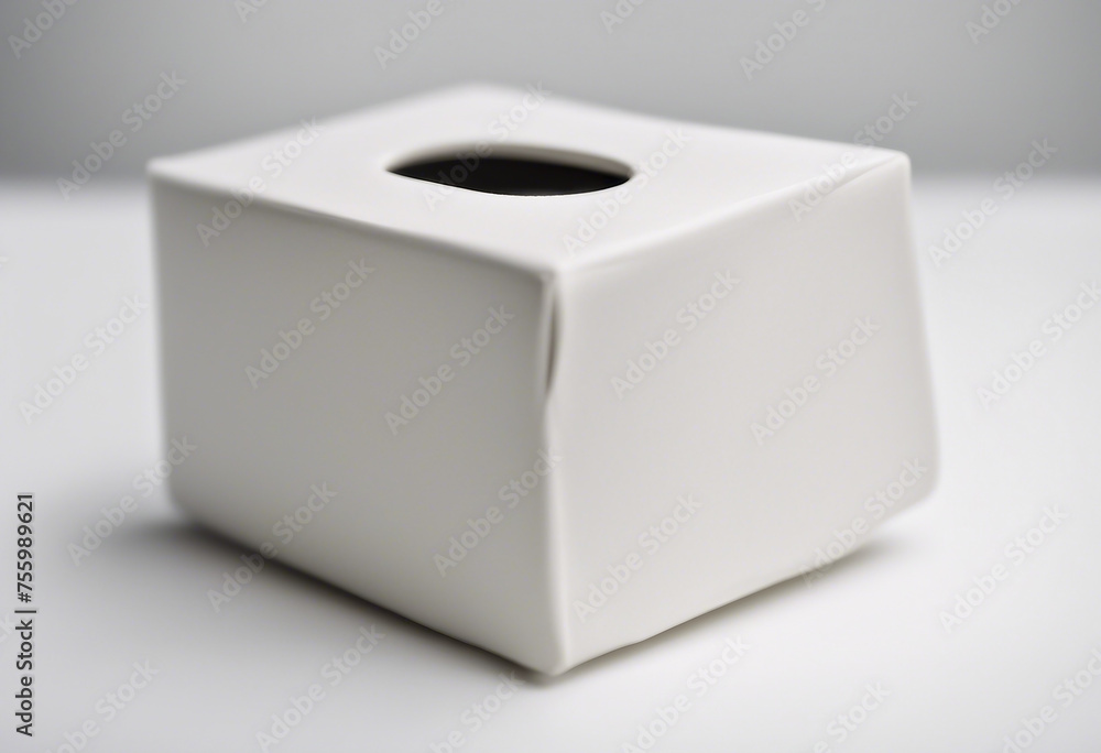 White tissue box isolated on white background White tissue box isolated on white background