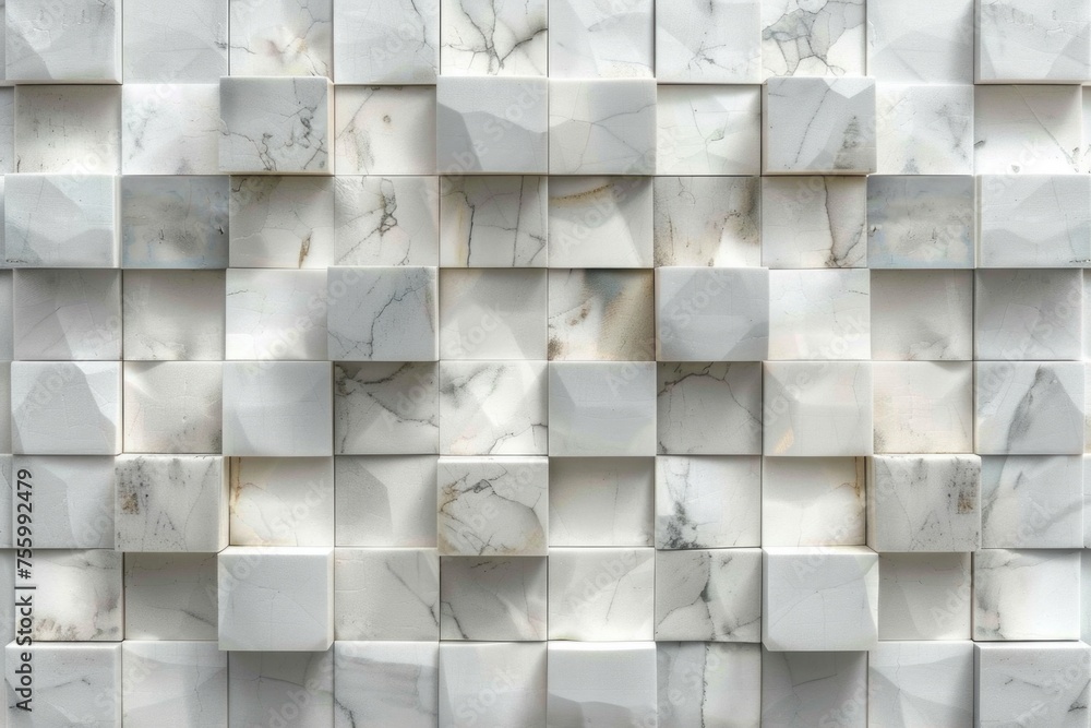 Detailed view of a white marble block wall, suitable for architectural projects. Detailed view of a white marble block wall, suitable for architectural projects.