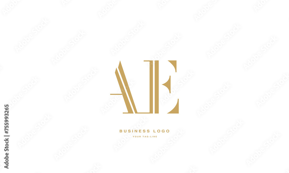 AE, EA, A, E, Abstract Letters Logo Monogram AE, EA, A, E, Abstract Letters Logo Monogram
