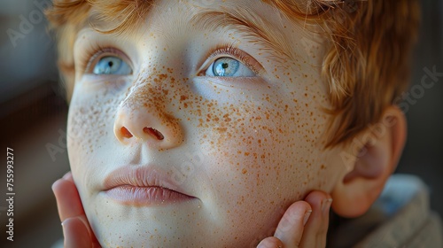 Atopic skin on the child's body - dermatitis, diathesis, allergy ..... photo