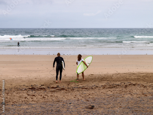 Photography Famara, surf lessons on the beach