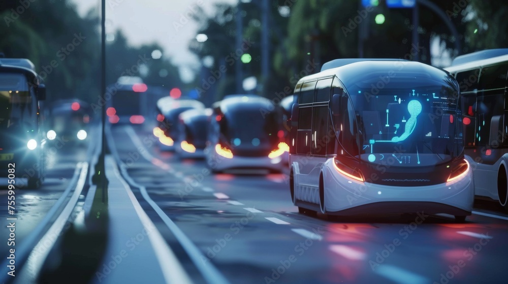 Smart city transportation network with interconnected autonomous vehicles
