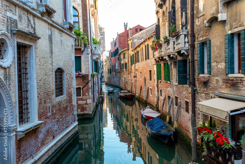 Peaceful Canal Between Aging Buildings in Venice © GPH-Foto.de