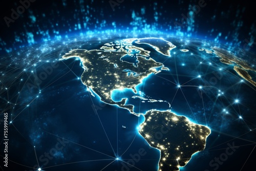 Global telecommunication satellite for fast data exchange over america, iot, mobile web