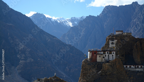 Dhankar Monastery / Dhankar Gompa, Spiti, Himachal Pradesh, Himalayas, India photo