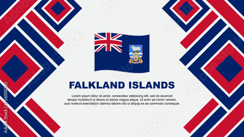 Wallpaper Mural Falkland Islands Flag Abstract Background Design Template. Falkland Islands Independence Day Banner Wallpaper Vector Illustration. Falkland Islands Torontodigital.ca
