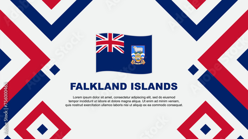 Wallpaper Mural Falkland Islands Flag Abstract Background Design Template. Falkland Islands Independence Day Banner Wallpaper Vector Illustration. Falkland Islands Template Torontodigital.ca