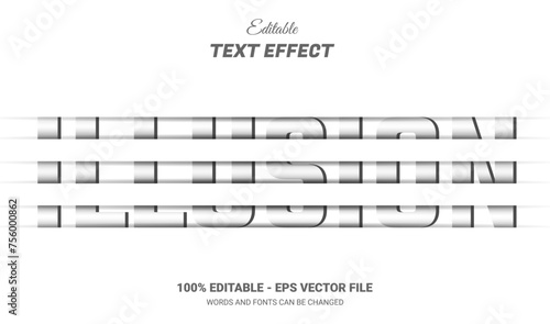 illusion editable text effect