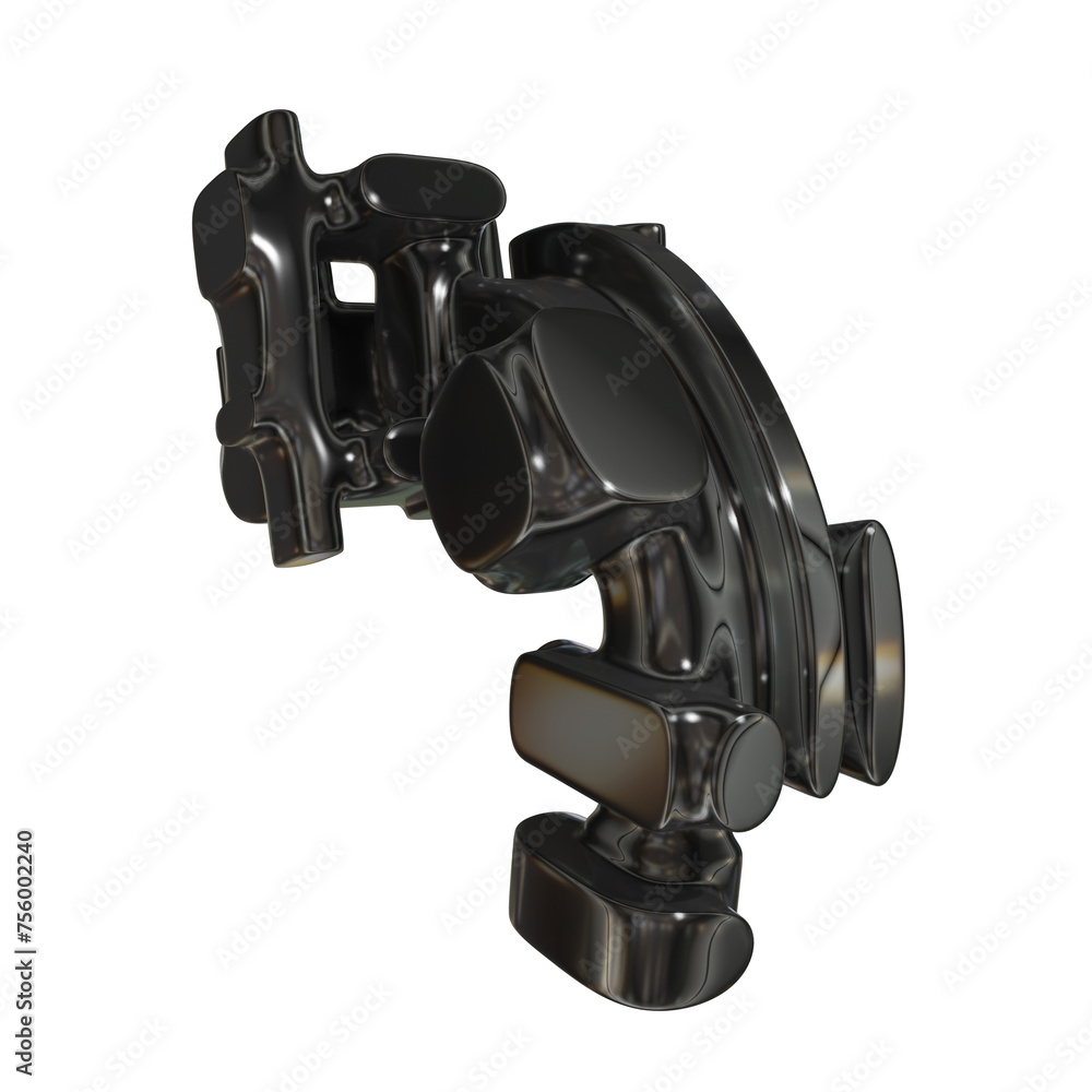 Metal abstract object,3d render Metal abstract object,3d render