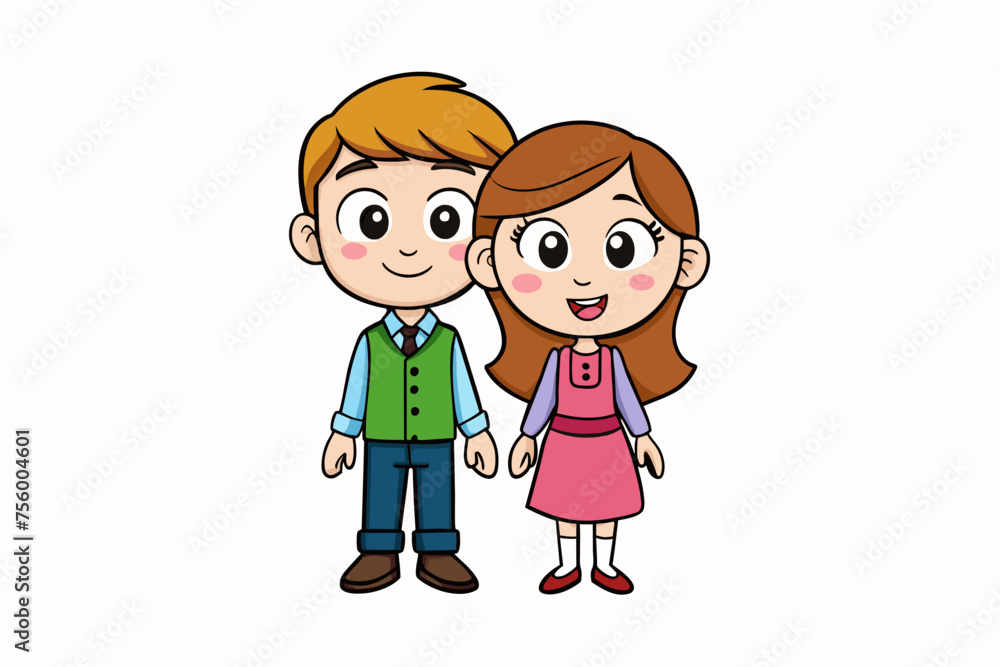 cute couple cartoon vector svg file cute couple cartoon vector svg file