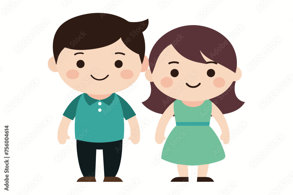 cute couple cartoon vector svg file