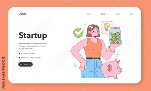 Financial Empowerment concept. Flat vector illustration
