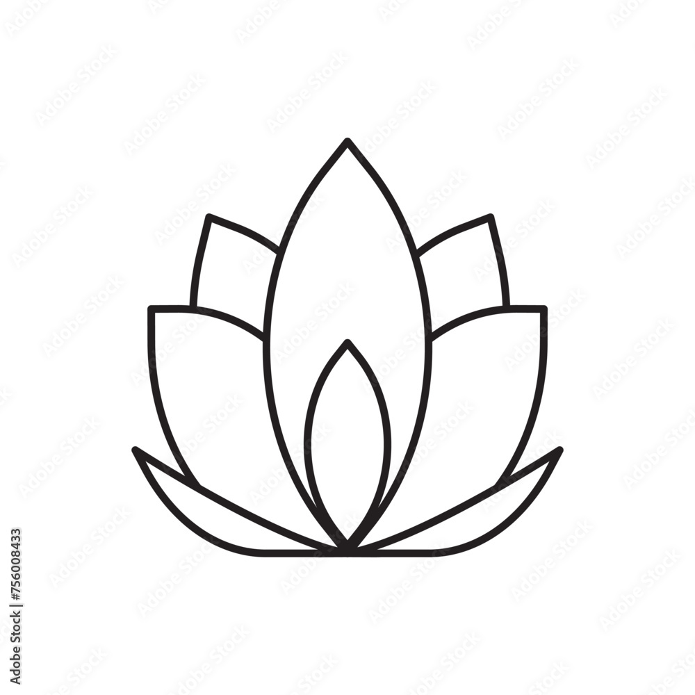 Lotus icon design, isolated on white background, vector illustration Lotus icon design, isolated on white background, vector illustration