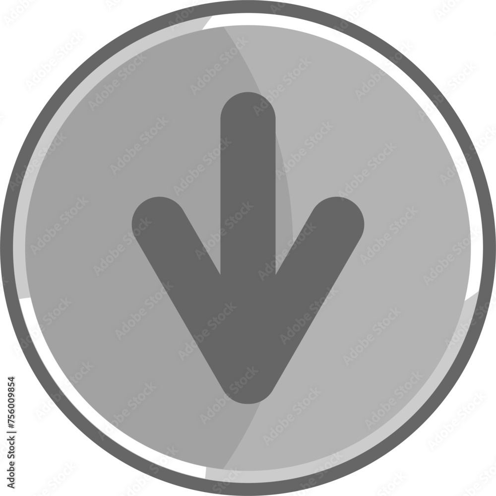 Down arrow metallic icon. Down arrow gray icon. Down arrow metallic icon. Down arrow gray icon.