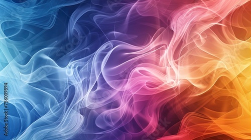 Illustration colorful mystic smoke abstract fractal background. AI generated image