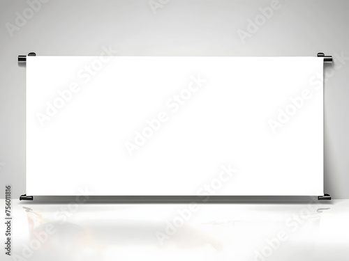 Mock-up vinyl banner on white background vector illustration design.