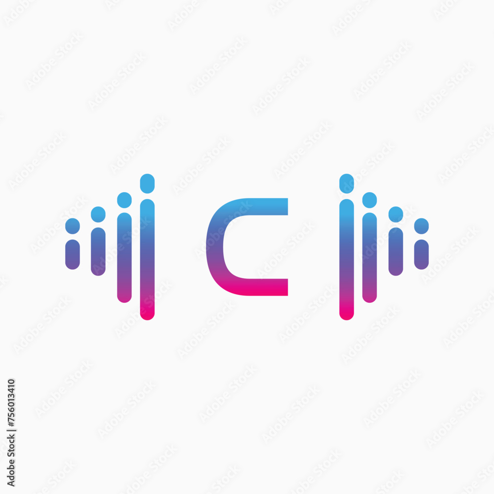 Initial Letter C with a musical note Logo. Musical sign symbol. Font emblem. Modern vector logo design template Initial Letter C with a musical note Logo. Musical sign symbol. Font emblem. Modern vector logo design template