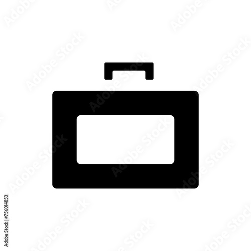 barbel logo design, gym logo design, fitness logo design or a bag for travel logo in black color