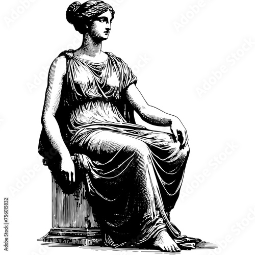 Sitting Ancient Greek Woman