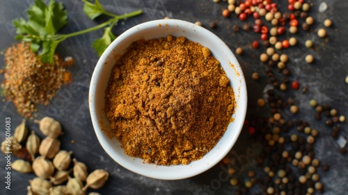 Wallpaper Mural A blend of spices, including turmeric, cumin, coriander and pepper generative ai Torontodigital.ca