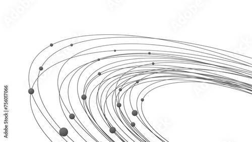  Technology abstract background. Abstract geometric background. Rings and circles backdrop.