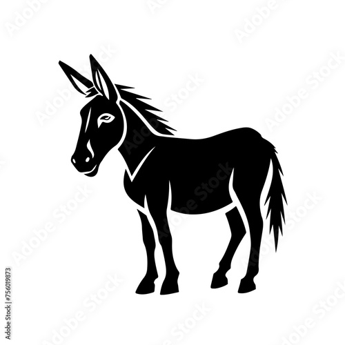 African Wild Donkey Vector Logo