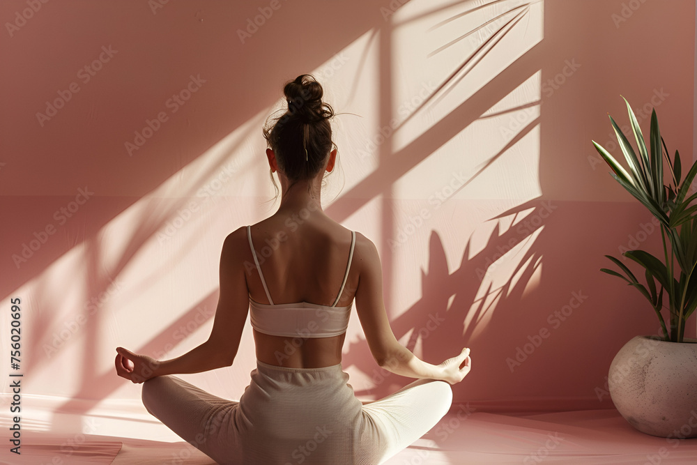 Fototapeta premium woman doing yoga