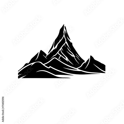Glacial Lake Landscape Vector Logo