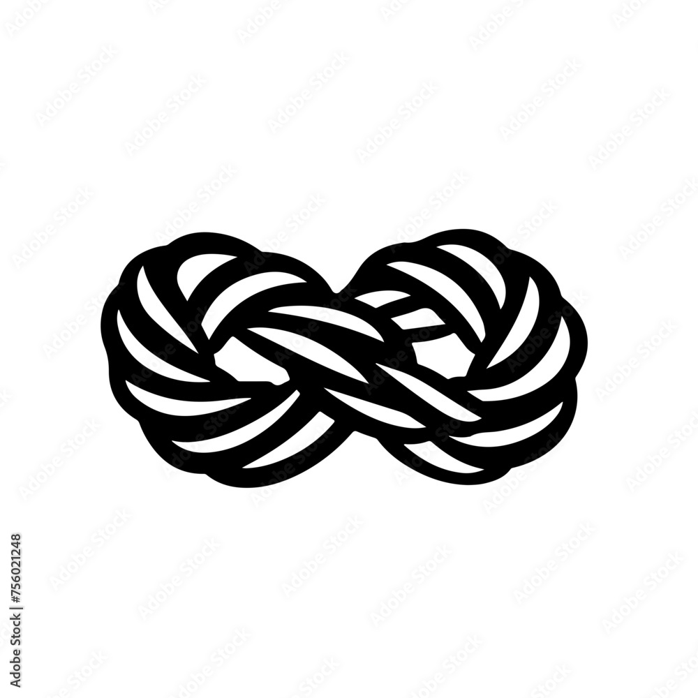 Infinity symbol made of rope Vector Logo