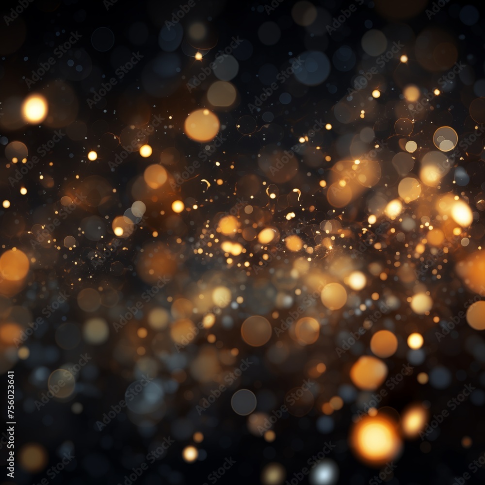 Glowing bokeh blue and gold Glowing bokeh blue and gold