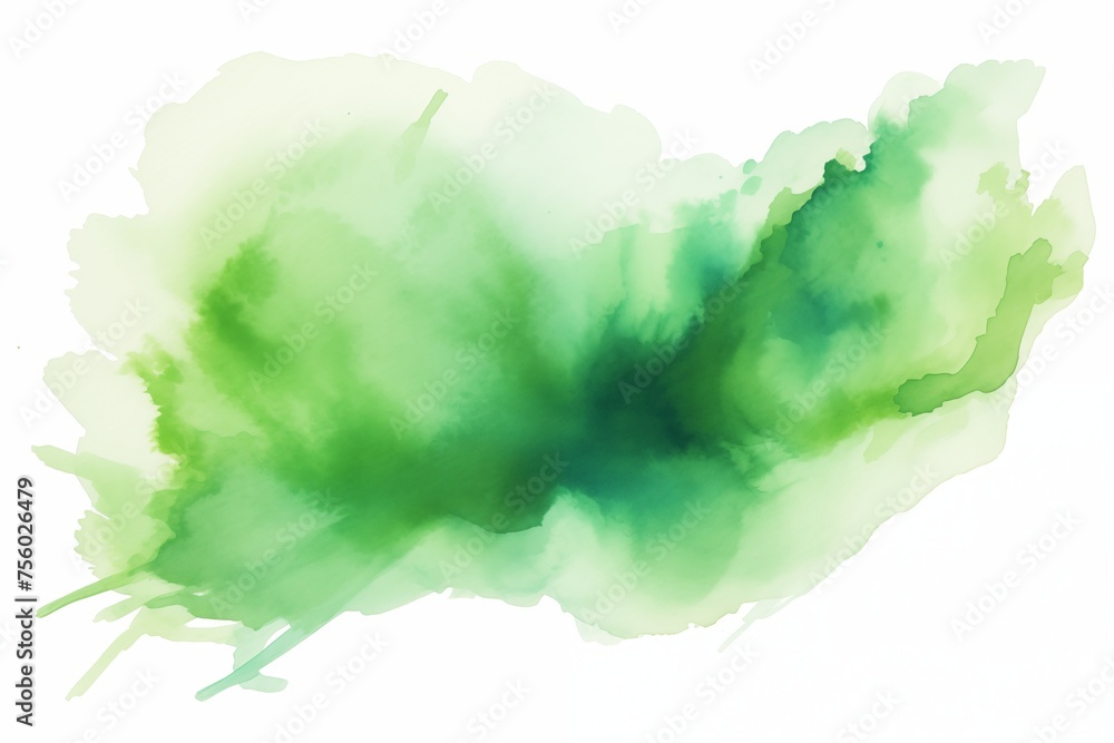 Green watercolor paint