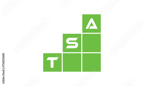 TSA initial letter financial logo design vector template. economics, growth, meter, range, profit, loan, graph, finance, benefits, economic, increase, arrow up, grade, grew up, topper, company, scale