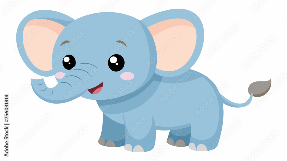 a cute baby elephant cartoon vector a cute baby elephant cartoon vector