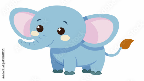 a cute baby elephant cartoon vector 