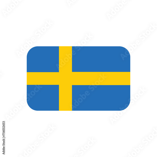 Sweden flag icon vector