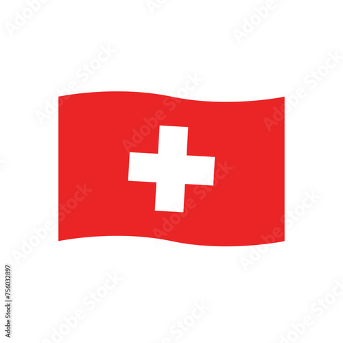 Switzerland flag icon vector