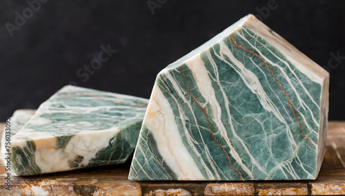 Abstrakcja zielony kamień marmur