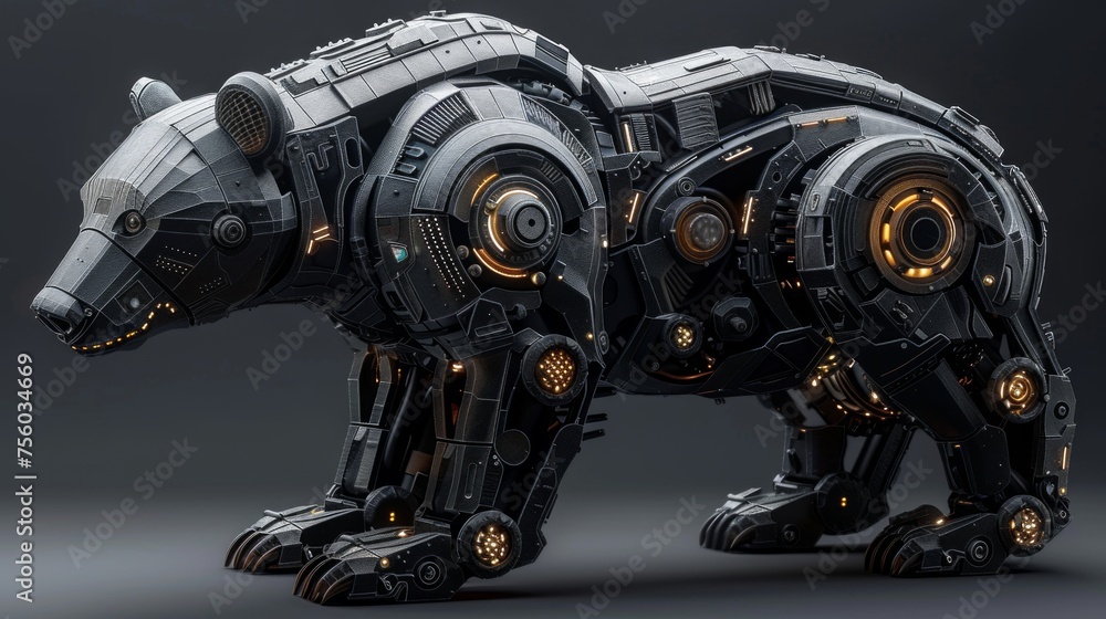 Biomimetic robot bear. The concept of modern technologies Biomimetic robot bear. The concept of modern technologies