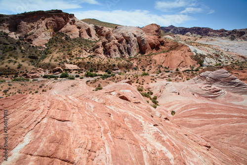 Unique landscape of Valley of Fire state park in Nevada