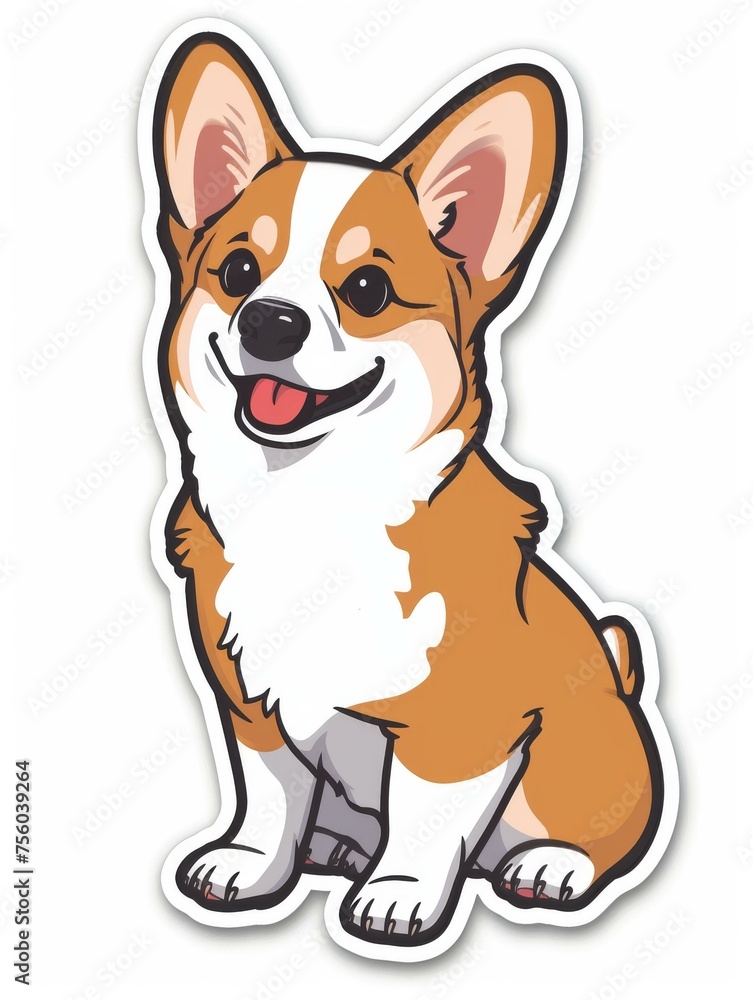 Intelligent Welsh Corgi breed with a tan coat.