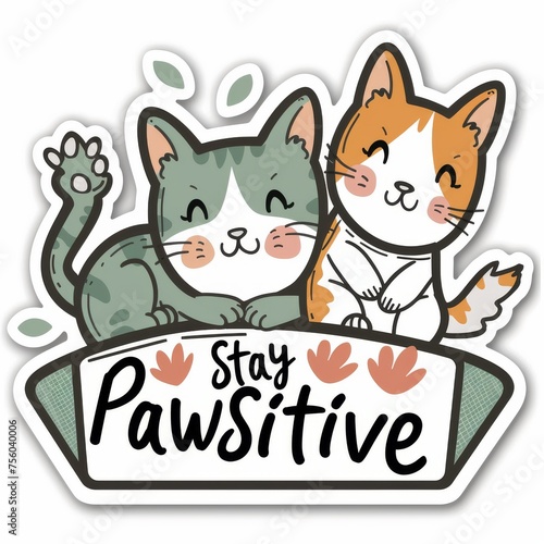 Adorable pet-themed sticker, 