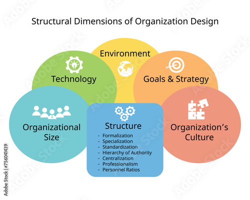 dimension of organization for contextual and structural dimensions