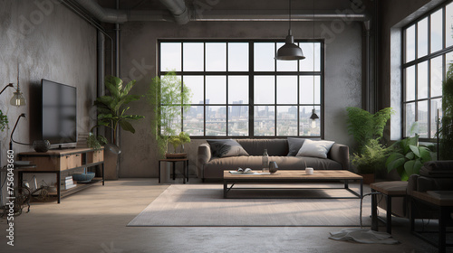 home interior design of modern living room.