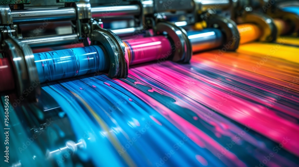 printing materials with beautiful colors generative ai
