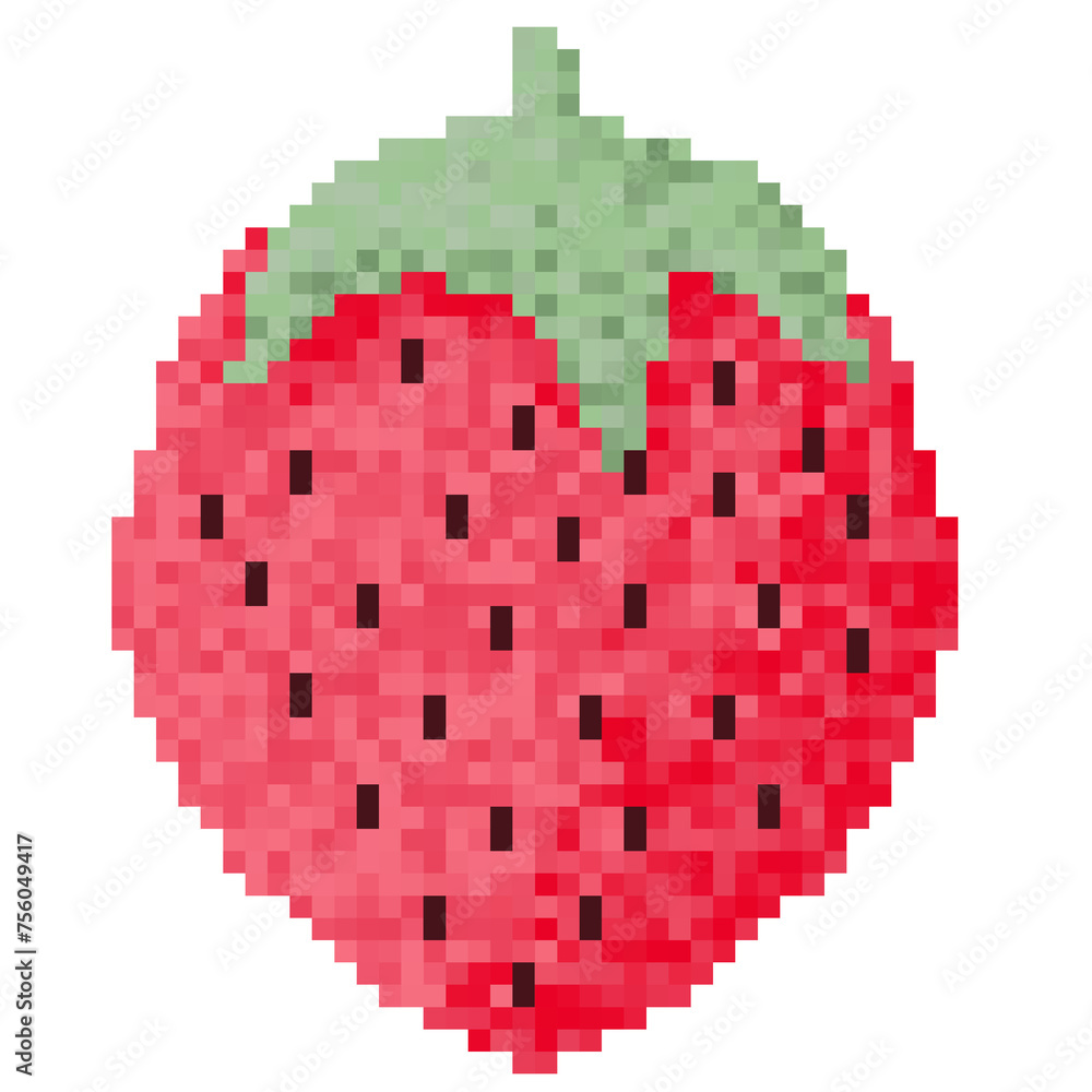 Naklejka premium Fruit and vegetables pixel 