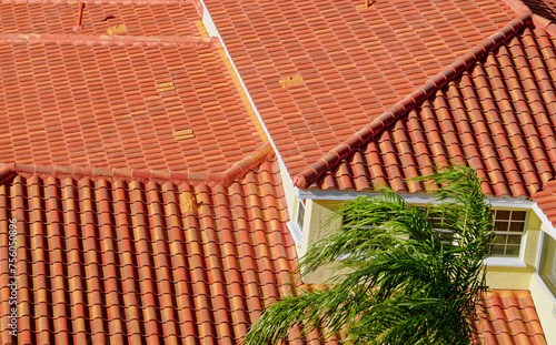 Red Tile Roofs on Condos at Cape Canaveral © dbvirago