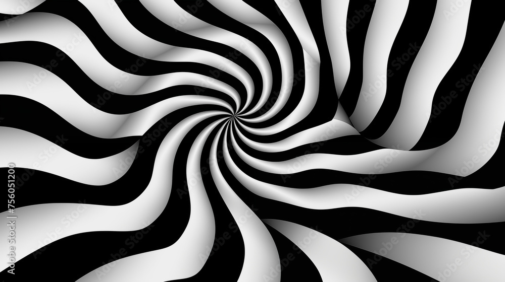 Spiraling Black and White Abstract Pattern Spiraling Black and White Abstract Pattern